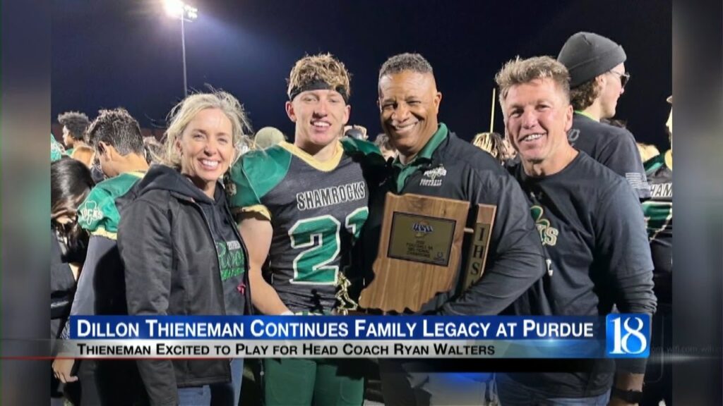 dillon thieneman continues family legacy at purdue excited to play for ryan walters