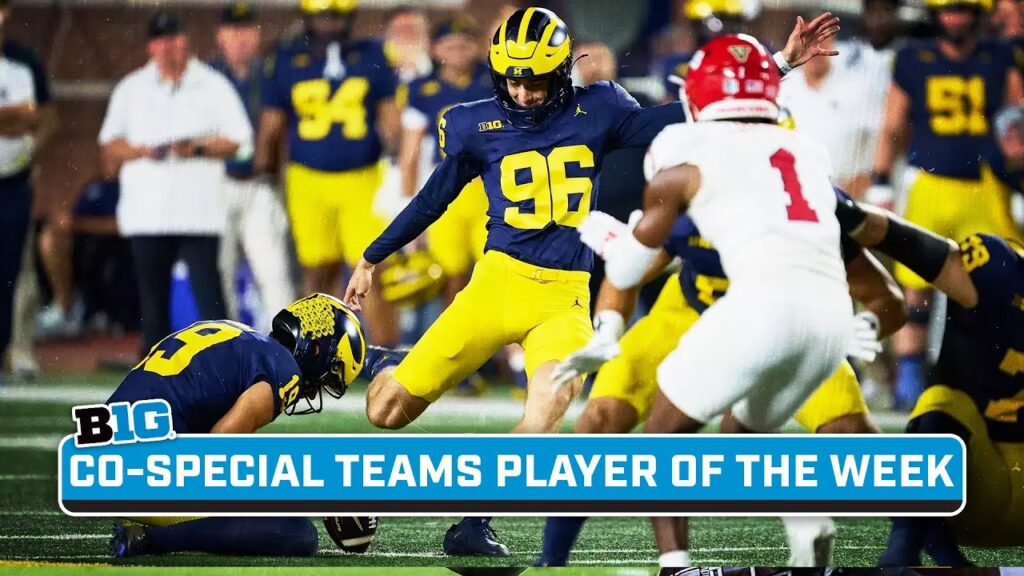 dominic zvada highlights b1g football co special teams player of the week sept 2 2024