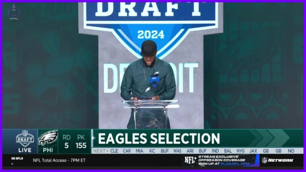 eagles draft lb jeremiah trotter jr in the most hype way possible for the fifth round