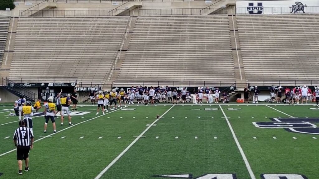 elliot nimrod kicking off scrimmage