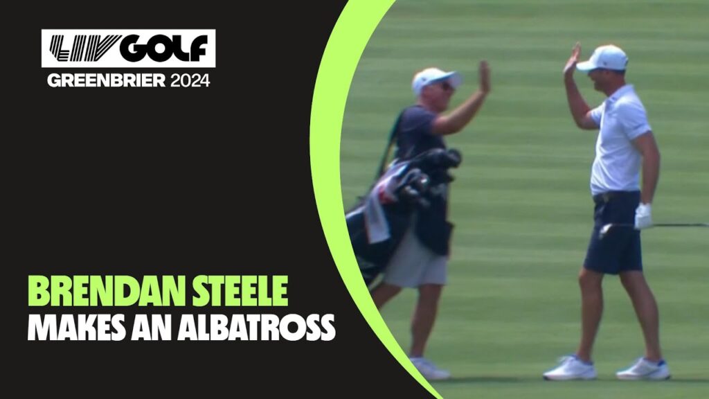 first in league history brendan steele makes an albatross liv golf greenbrier