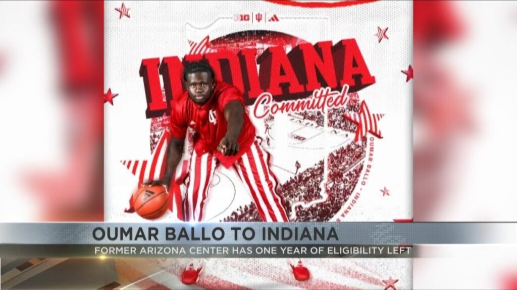 former arizona center oumar ballo commits to indiana