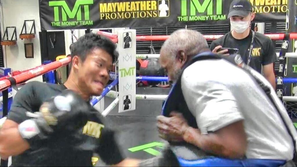 former champ tomoki kameda punishes the body inside the mayweather boxing club