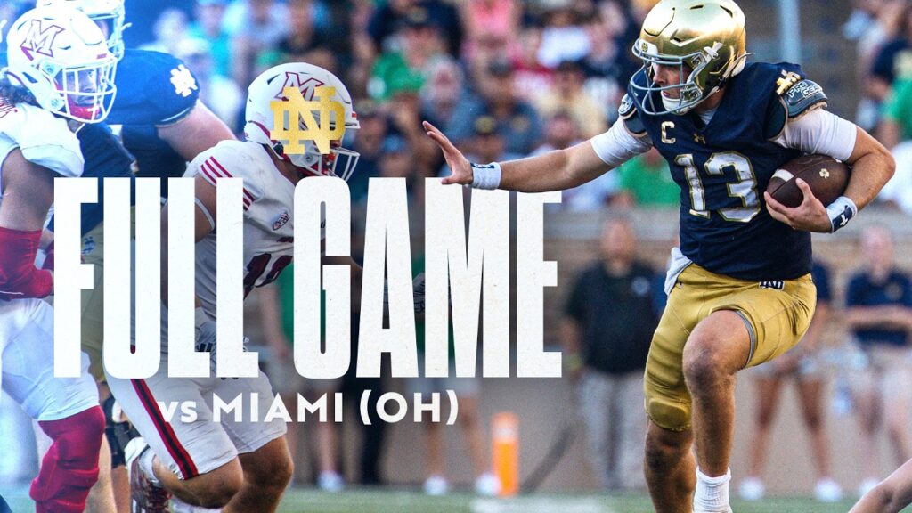 full game notre dame football vs miami oh 2024