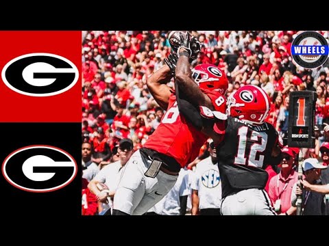 georgia bulldogs football spring game 2024 highlights red vs black college football highlights