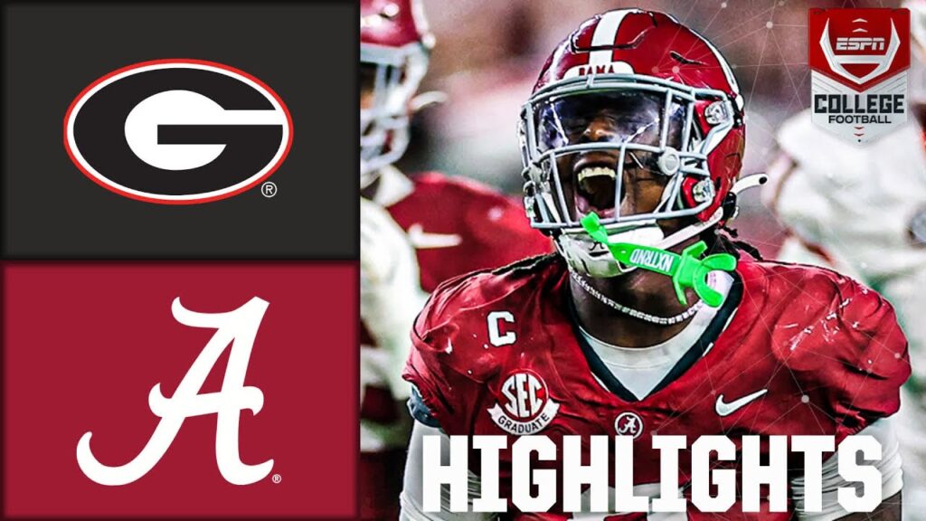 georgia bulldogs vs alabama crimson tide full game highlights espn college football