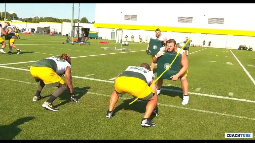 green bay packers oc adam stenavich combo block drill