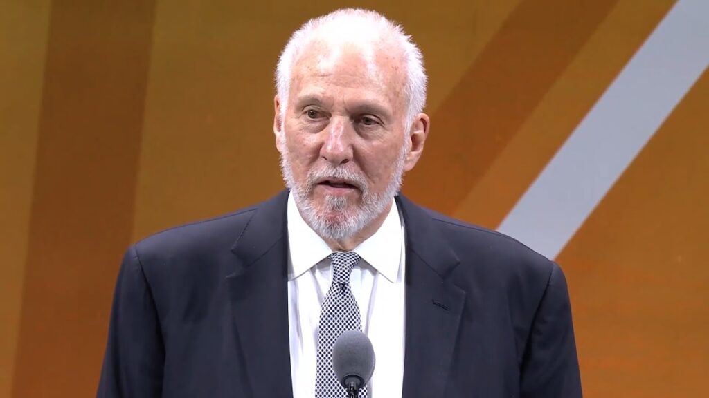 gregg popovich full basketball hall of fame enshrinement speech