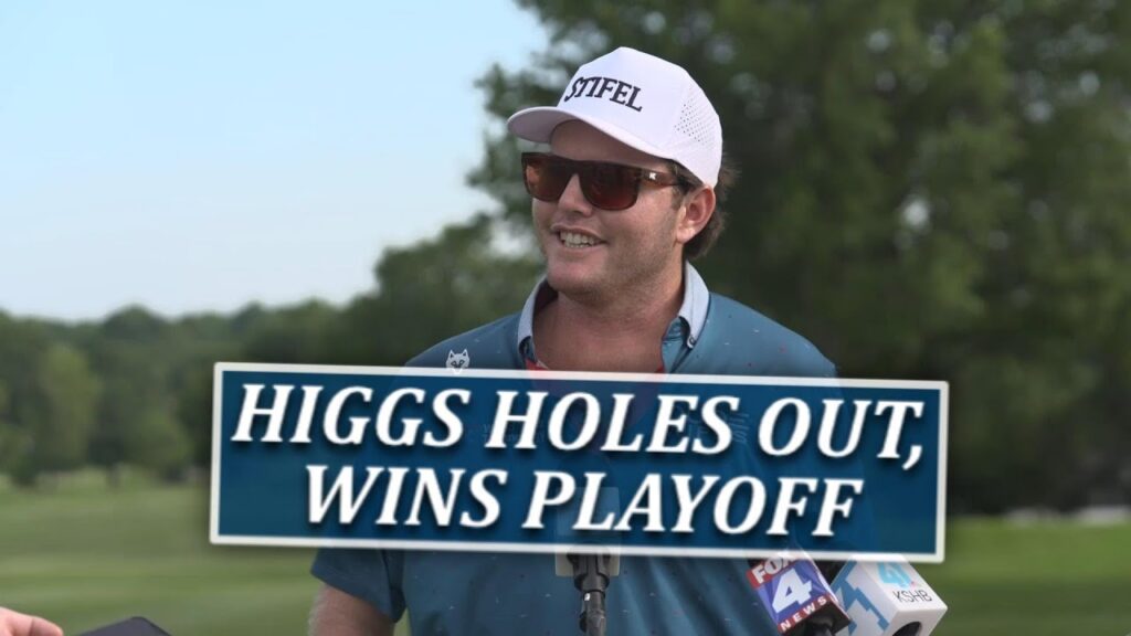 harry higgs holes out from 83 yards forces playoff then wins