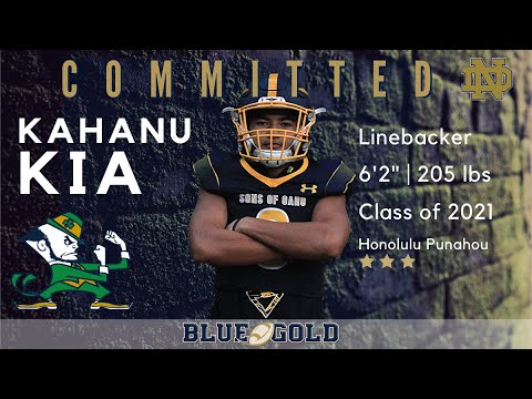 hawaii linebacker kahanu kia commits to notre dame football