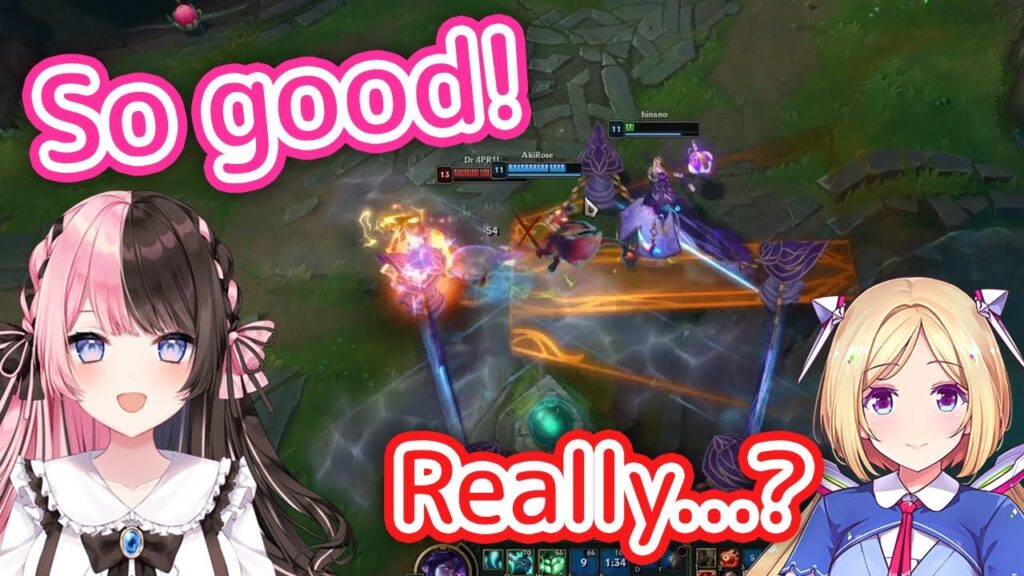 hinano praises aki so much in league of legends e38090vspoe38091e38090en sube38091