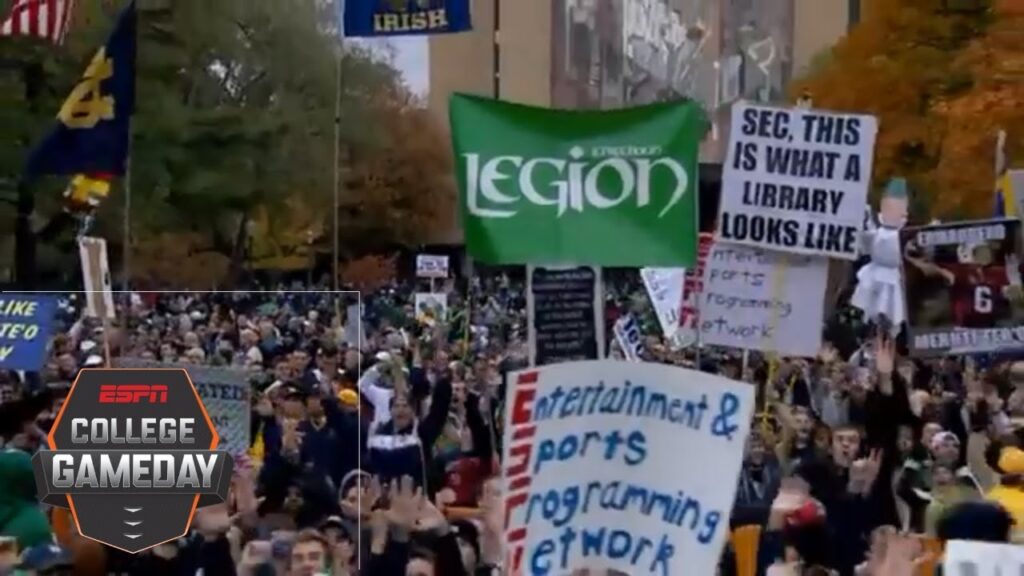 history of college gameday signs college gameday espn archives