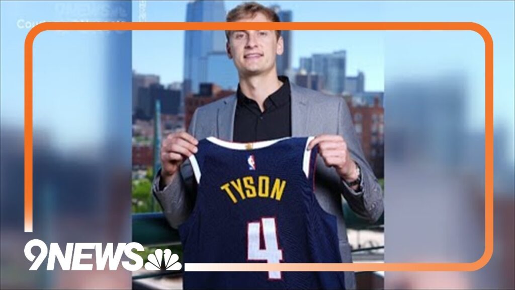 hunter tyson introduced by denver nuggets