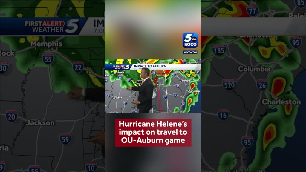 hurricane helenes impact on ou auburn football game