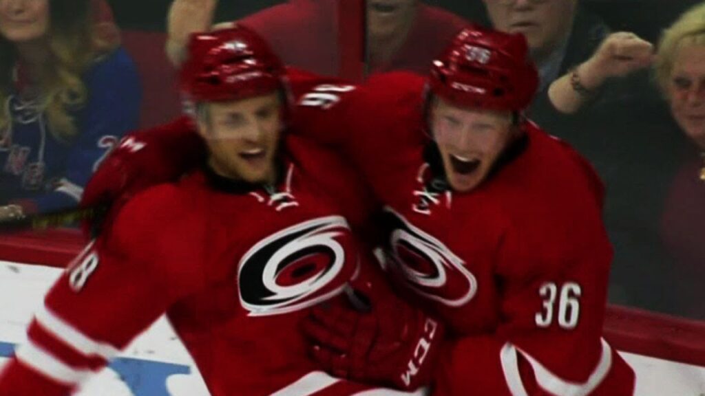 hurricanes brown scores first nhl goal