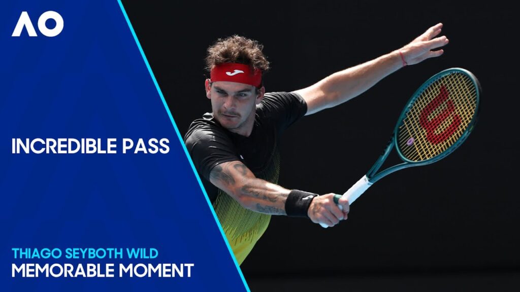 incredible pass by thiago seyboth wild australian open 2024 1