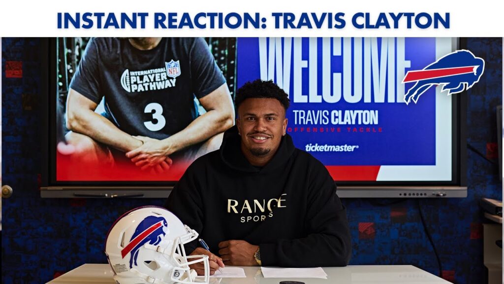 its just such a big thing rugby player travis clayton reacts to signing with buffalo bills