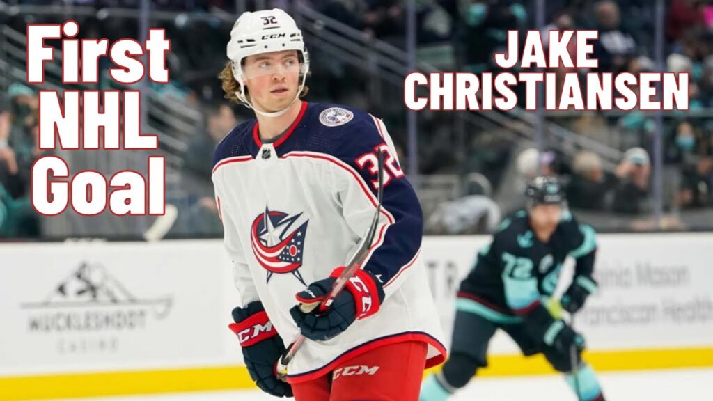 jake christiansen 32 columbus blue jackets first nhl goal mar 1 2022