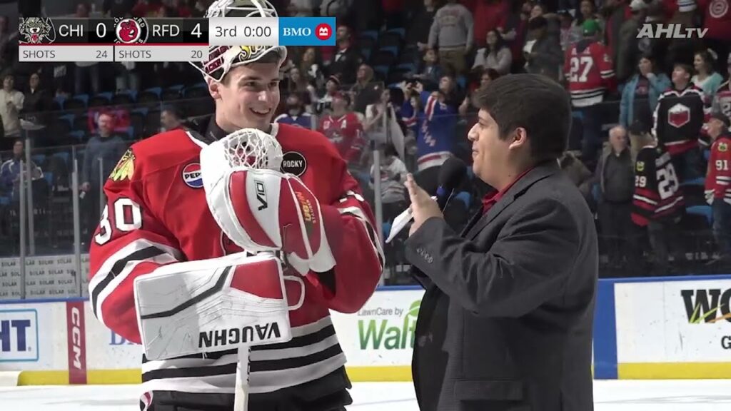 jaxson stauber becomes first ever ahl goaltender to score goal and record shutout in same game