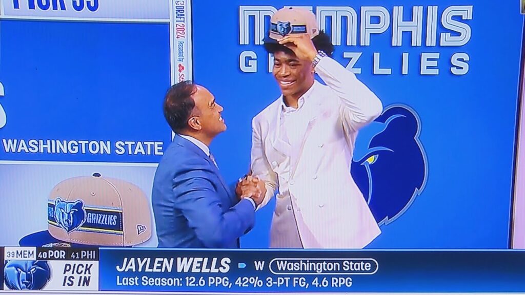 jaylen wells memphis grizzlies pick 39 round 2 nba draft 2024