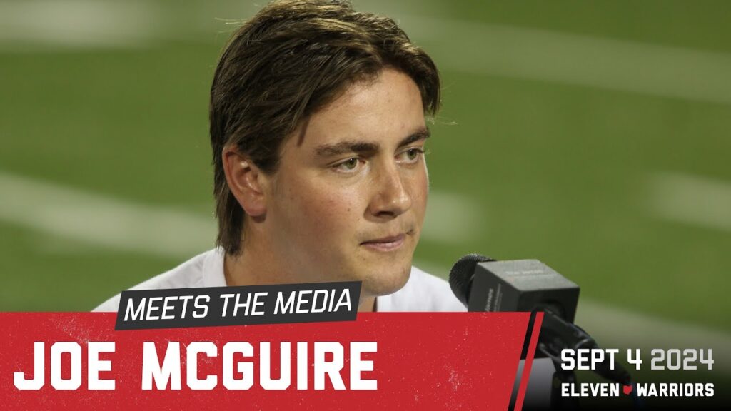 joe mcguire talks about making his ohio state punting debut week 1 against akron