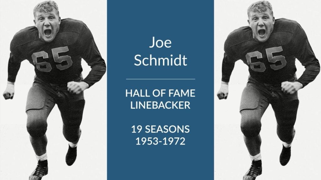 joe schmidt hall of fame football linebacker