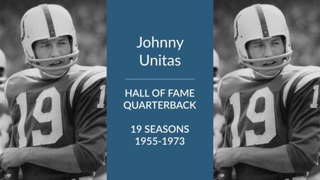 johnny unitas hall of fame quarterback