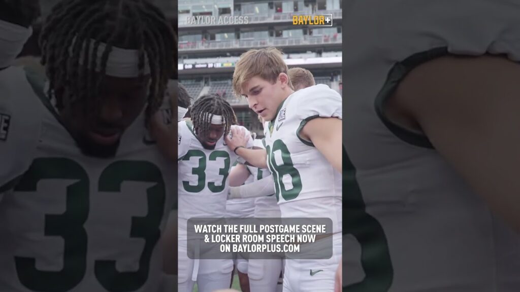 join isaiah hankins as he leads baylor in prayer following saturdays win at cincinnati