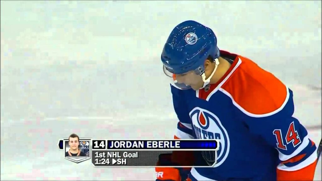 jordan eberle first nhl goal vs calgary flames 2010 hd