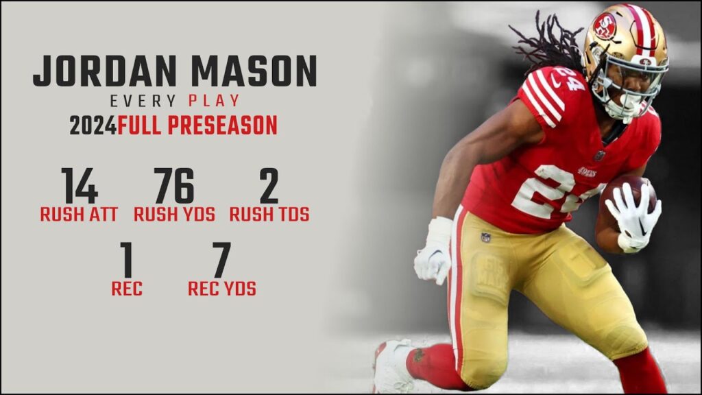 jordan mason full preseason replay every run target and catch in the 2024 nfl preseason