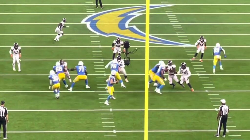 justin herbert to donald parham jr chargers vs broncos mnf