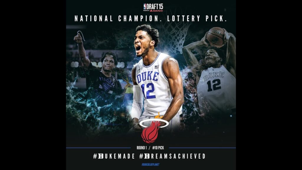 justise winslow 10th pick of 2015 nba draft 6 26 15