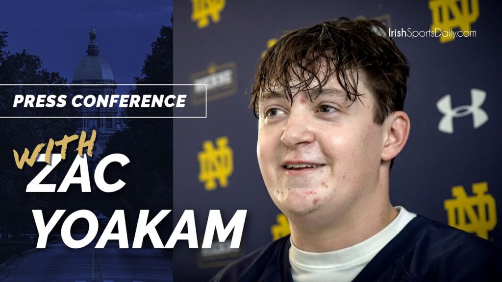 k zac yoakam on notre dame kicking job spring focus notre dame football