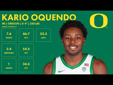 kario oquendo oregon 2023 24 transfer portal highlights