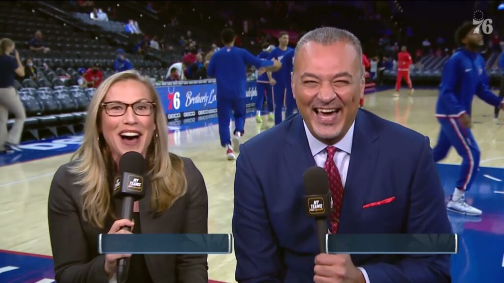 kate scott kicks off tenure as sixers new play by play broadcaster