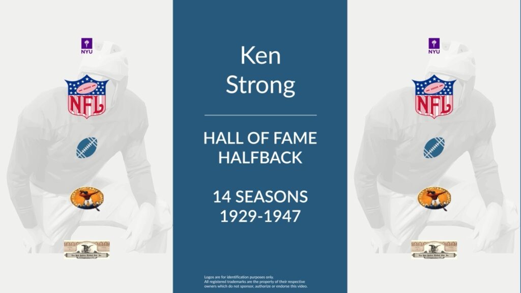 ken strong hall of fame football halfback 1