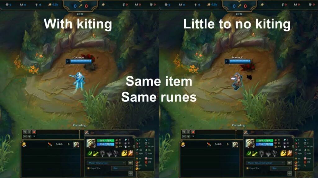 kiting vs no kiting jungle clear how big is the difference 2022