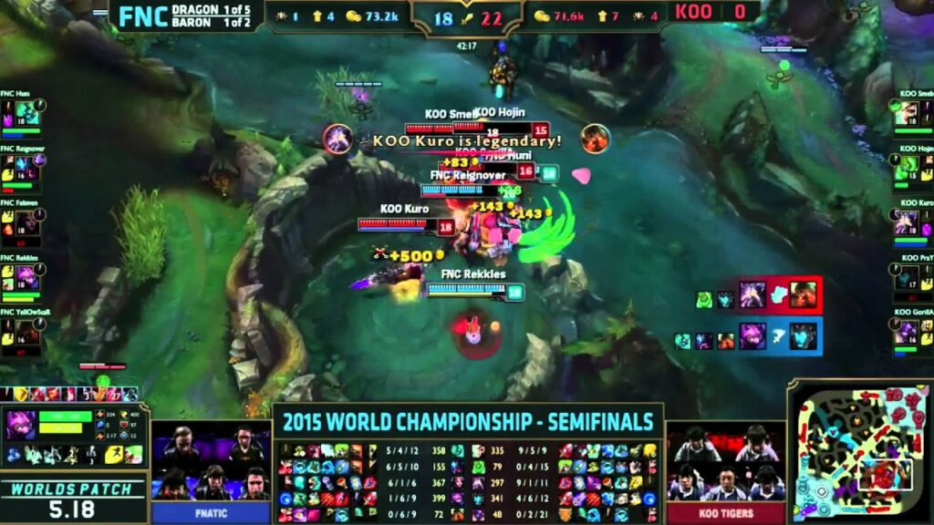 koo kuro kassadin quadrakill vs fnatic lol world championship 2015