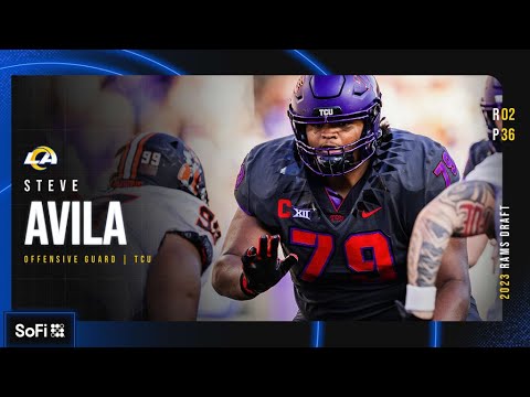 la rams select tcu g steve avila with 36th pick 2023 nfl draft