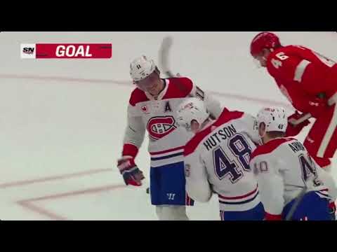 lane hutson 1st nhl game highlights