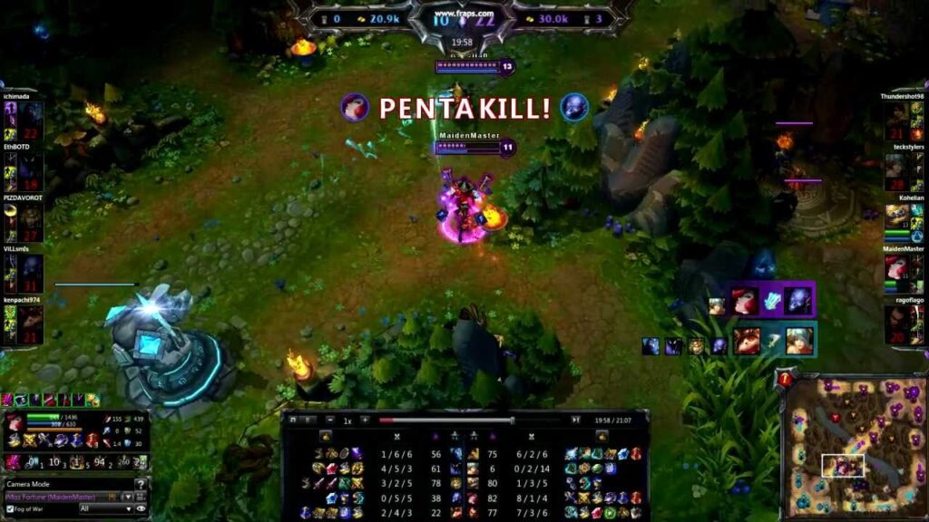 league of legends mf penta kill by yanyan