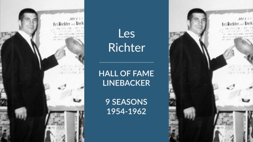 les richter hall of fame football linebacker guard and kicker