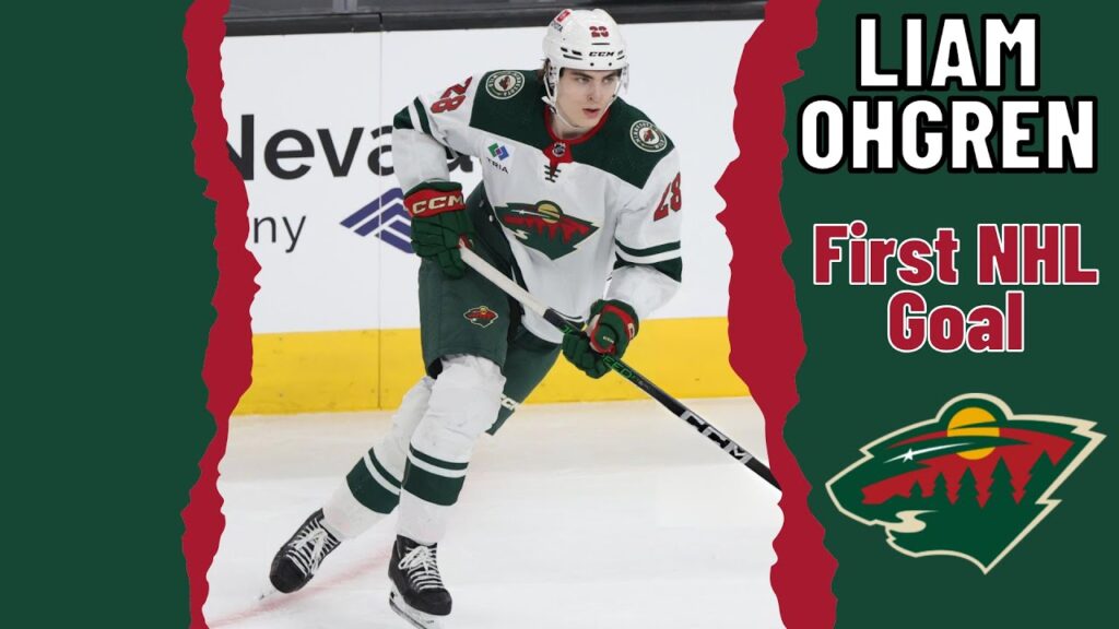 liam ohgren 28 minnesota wild first nhl goal apr 13 2024