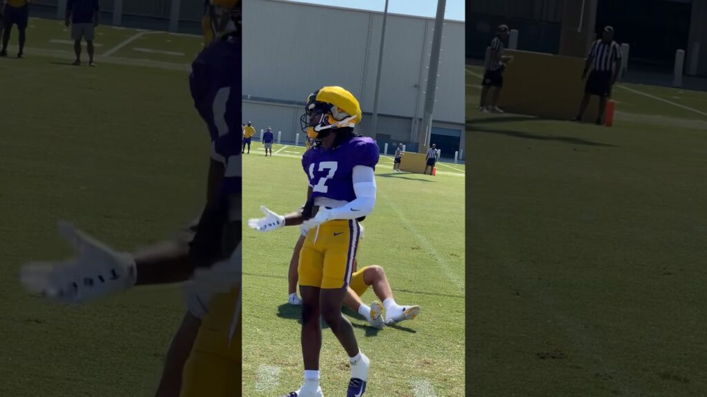 lsu football cb jyaire brown hit on te mason taylor lsu