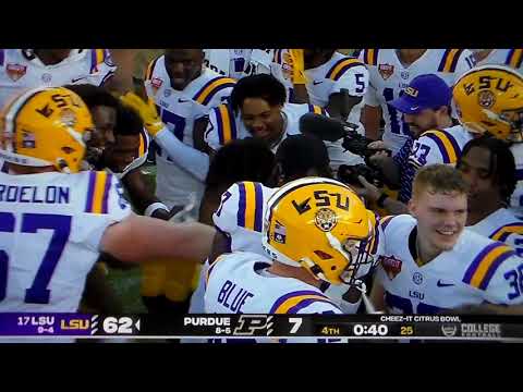 lsus quad wilson 99 yard interception return run for td vs purdue in citrus bowl