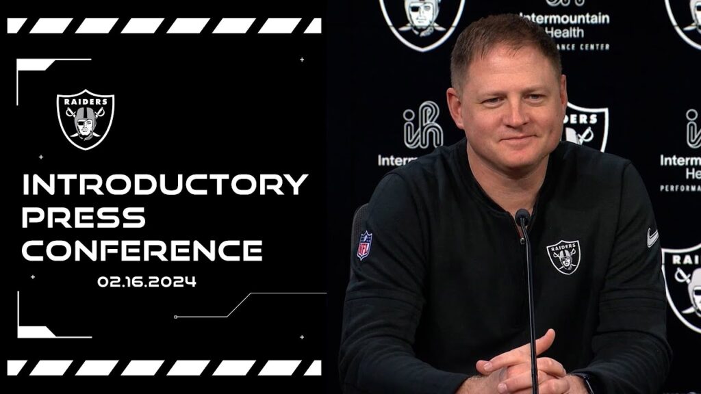 luke getsy introductory press conference 2 16 24 las vegas raiders nfl