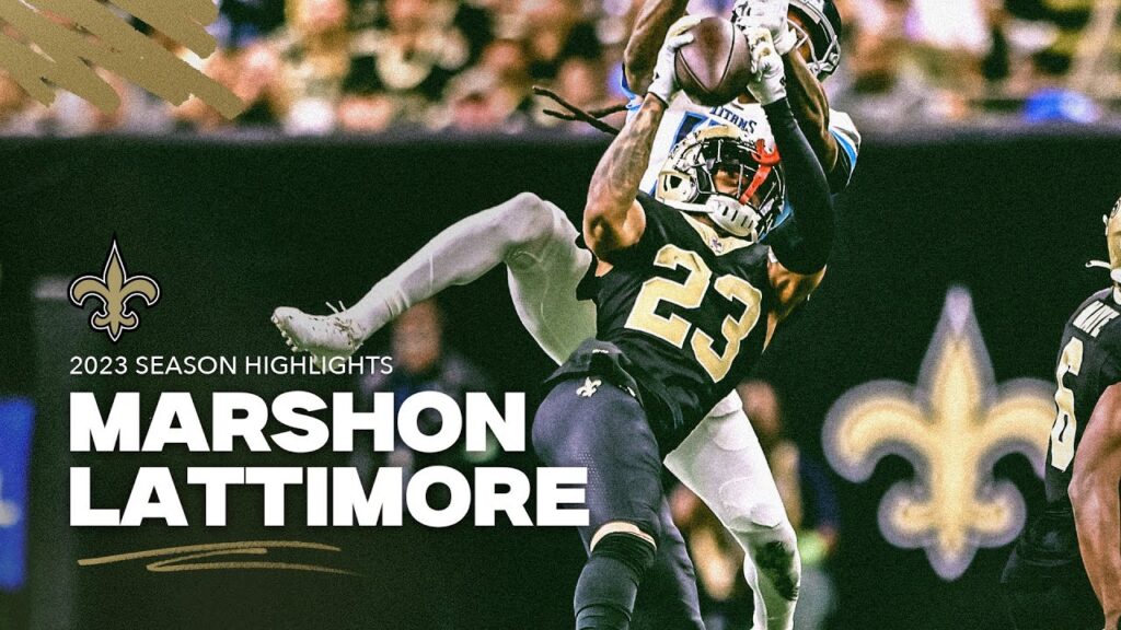 marshon lattimore 2023 nfl season highlights new orleans saints