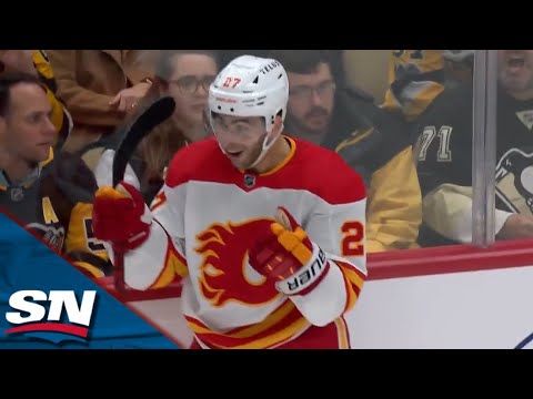 matt coronato rockets a one timer for his first nhl goal