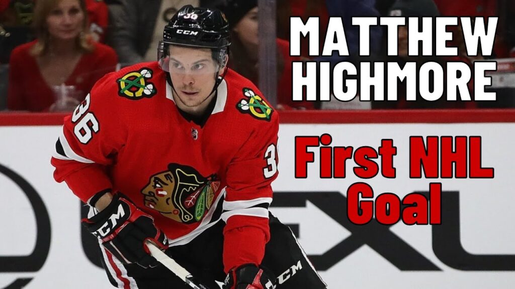 matthew highmore 36 chicago blackhawks first nhl goal mar 10 2018