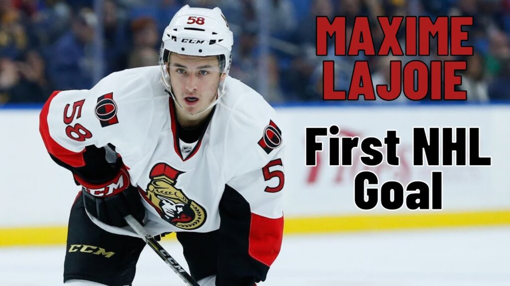 maxime lajoie 58 ottawa senators first nhl goal oct 4 2018